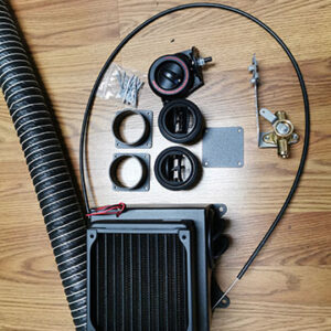Deluxe Heater System Heater, fan, valve, mounting box, cable, hose, vents